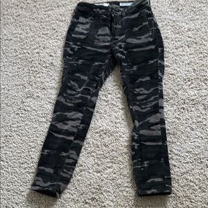 Anthropologie Camouflage Fine Corduroy Pants with front square pockets